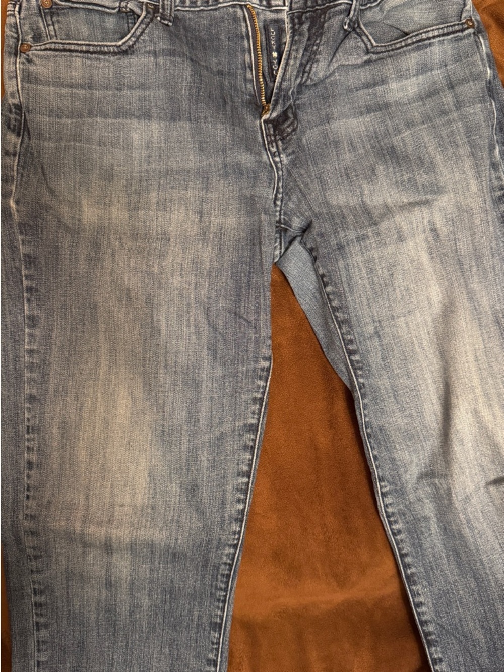 Lucky Brand Men's Straight Light Blue Washed Jeans